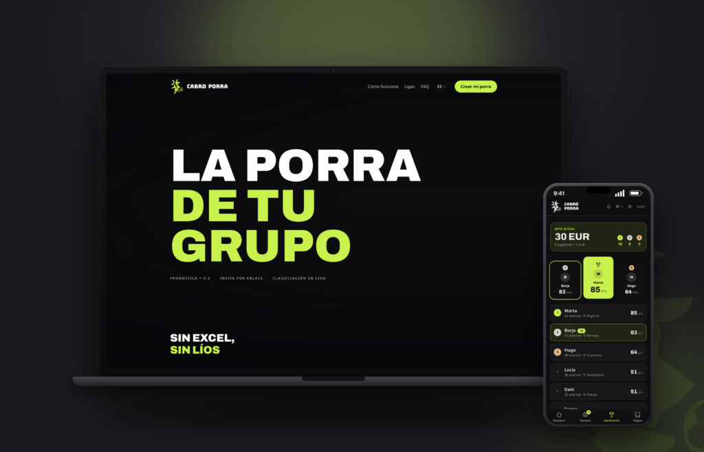 Cabro Porra en MacBook e iPhone